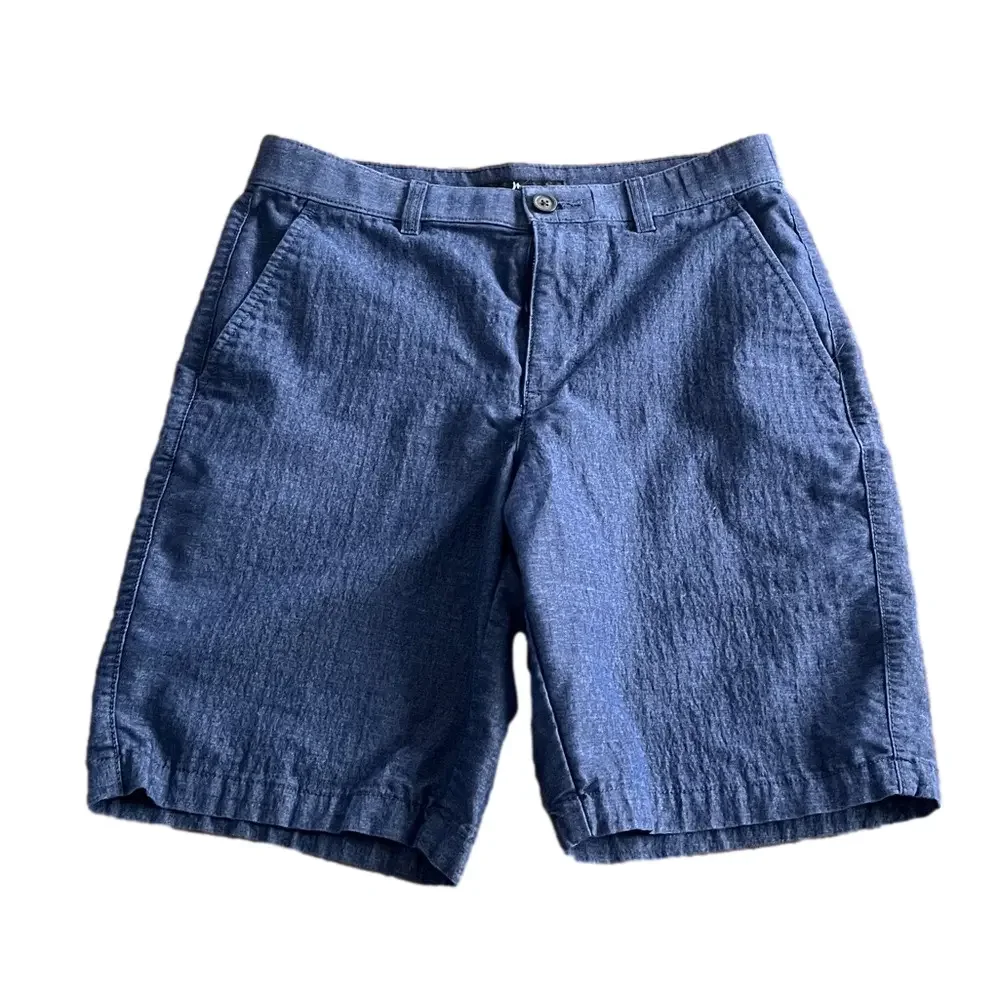 Marc Anthony Navy Blue flat front textured casual shorts